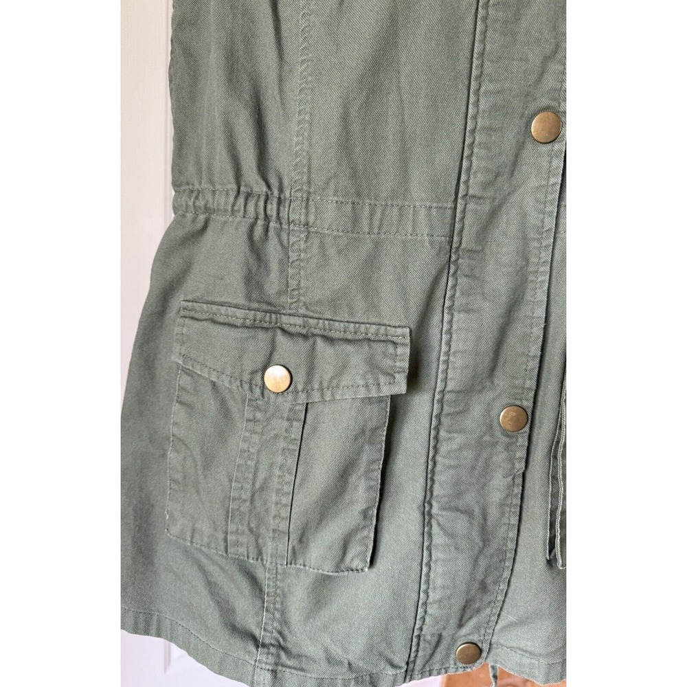 Stitch Fix Market Spruce Sleeveless Cargo Vest Olive Green Womens Medium Classic - Picture 6 of 9